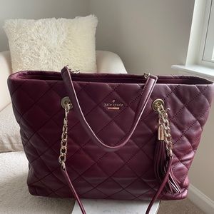 Kate Spade Quilted Chain Tote 13.5” w x 9”h